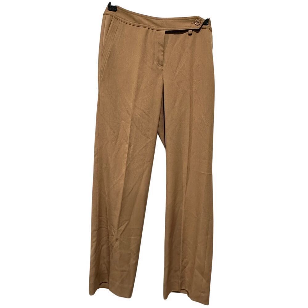 NWT Liz Claiborne Size 4 Brown Nude High Rise Straight Audra Pants Work Slacks